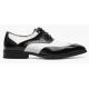 Stacy Adams "Gillam" Black / White Leather Brogue Oxford Shoes 25542-111