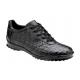 Belvedere "Germano" Black Genuine Crocodile / Calfskin Sneakers.