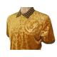 Stacy Adams Gold / Black Velour Greek Design Cotton Blend Short Set Outfit VPS-550