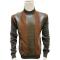 Bagazio Olive / Copper PU Leather Pullover Sweater BM2054