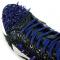 Fiesso Navy Glittered / Spiked Alligator Print PU Leather High Top Sneakers FI2405