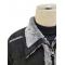 Prestige Black / White / Grey Vegan Suede / Faux Fur Hooded Parka Jacket BD-605