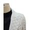 Lanzino White Hand Woven Vegan Leather Long Jacket JK127