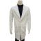 Lanzino White Hand Woven Vegan Leather Long Jacket JK127