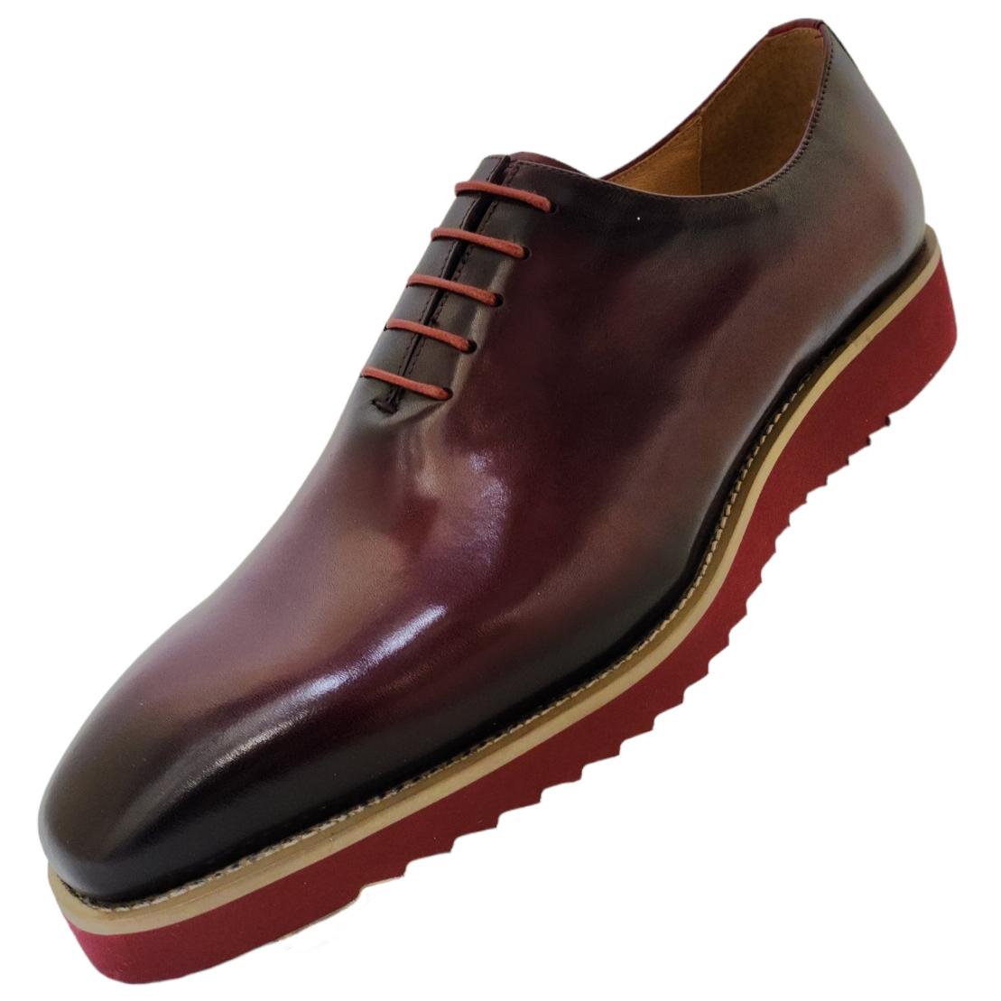 Carrucci Mens Cognac Brown Lace-Up Leather Derby Casual Shoes | The Suit  Depot