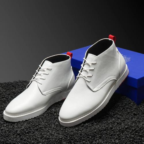 Tayno "Sonoran" White Vegan Leather Lace-Up Desert Chukka Sneaker Boots