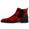 Tayno "Victorian" Red Camouflage Vegan Suede Casual Chelsea Boots
