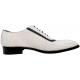Duca "Torre" White / Black Alligator Embossed Italian Calfskin Oxford Shoes