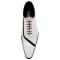 Duca "Torre" White / Black Alligator Embossed Italian Calfskin Oxford Shoes