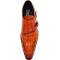 Duca "Vergato" Orange Alligator Embossed Italian Calfskin Double Monk Strap Shoes