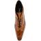 Duca 1102 Cognac Python Embossed Calfskin Wingtip Lace-Up Ankle Boots