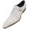 Duca 2020 White Italian Calfskin Criss-Cross Double Monk Strap Shoes