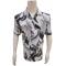 Pronti White / Black Abstract Design Short Sleeve Shirt S6667