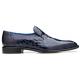 Belvedere "Genova" Navy Blue Genuine Alligator Slip-On Shoes R53.