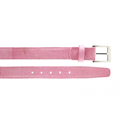 Belvedere 2003 Rose Pink All-Over Genuine Lizard Belt.