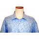 Brandolini Sky Blue Embroidered Design Long Sleeves Cotton Shirt 1AJ61B