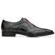 Belvedere "Roberto" Black Genuine American Alligator / Calf Wingtip Oxford Shoes B16.
