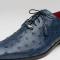 Marco Di Milano "Criss" Navy Fully Wrapped Genuine Ostrich Quill Dress Shoes