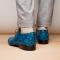 Marco Di Milano "Criss" Caribbean Blue Fully Wrapped Genuine Pirarucu Dress Shoes