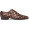 Marco Di Milano "Criss" Clear Brown Fully Wrapped Genuine Pirarucu Dress Shoes