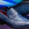 Marco Di Milano "Fangio" Denim Blue Genuine Ostrich Leg and Quill Loafer