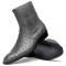 Marco Di Milano "Giorgio" Grey Serpentine Genuine Ostrich Quill Dress Boot