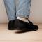 Marco Di Milano "Hugo" Black Genuine Ostrich Leg Loafer