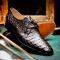 Marco Di Milano "Lacio" Brown Genuine Caiman Crocodile Dress Shoes