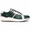Marco Di Milano "Lyon" Green / White Genuine Ostrich And Calfskin Fashion Sneaker