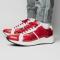 Marco Di Milano "Lyon" Red / White Genuine Ostrich And Calfskin Fashion Sneaker