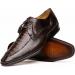 Marco Di Milano "Merida" Brown Genuine Caiman And Lizard Dress Shoes
