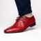 Marco Di Milano "Merida" Red Genuine Caiman And Lizard Dress Shoes