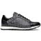 Marco Di Milano "Portici" Grey / Black Genuine Crocodile And Lizard Fashion Sneaker