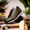 Marco Di Milano "Portici" Green / Olive Genuine Crocodile And Lizard Fashion Sneaker