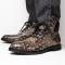 Marco Di Milano "Renzo" Stone Black Genuine Ostrich Boots