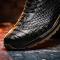 Marco Di Milano "Roma" Black Genuine Caiman Crocodile Fashion Sneaker