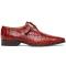Marco Di Milano "Rovigo" Rustic Cognac Genuine Caiman Crocodile Dress Shoes