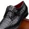 Marco Di Milano "Rovigo" Black Genuine Caiman Crocodile Dress Shoes