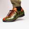 Marco Di Milano "Saulo" Green / Cognac Genuine Crocodile And Ostrich Quill Fashion Sneaker