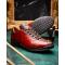 Marco Di Milano "Saulo" Cognac Genuine Crocodile And Ostrich Quill Fashion Sneaker