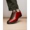 Marco Di Milano "Saulo" Cognac Genuine Crocodile And Ostrich Quill Fashion Sneaker