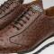 Marco Di Milano "Scanno" Antique Brown Genuine Ostrich Quill Fashion Sneaker