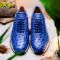 Marco Di Milano "Scanno" Electric Blue Genuine Ostrich Quill Fashion Sneaker