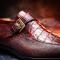 Marco Di Milano "Toluca" Wine Genuine Caiman Crocodile And Lizard Dress Shoes