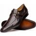 Marco Di Milano "Toluca" Brown Genuine Caiman Crocodile And Lizard Dress Shoes