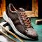 Marco Di Milano "Verona" Brown Genuine Python And Calfskin Fashion Sneaker