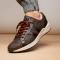 Marco Di Milano "Verona" Brown Genuine Python And Calfskin Fashion Sneaker