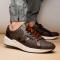 Marco Di Milano "Verona" Brown Genuine Python And Calfskin Fashion Sneaker