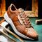 Marco Di Milano "Verona" Honey  Genuine Python And Calfskin Fashion Sneaker