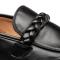 Mezlan "Parole" Black Soft Textured Calfskin Leather Penny Loafer 21047.